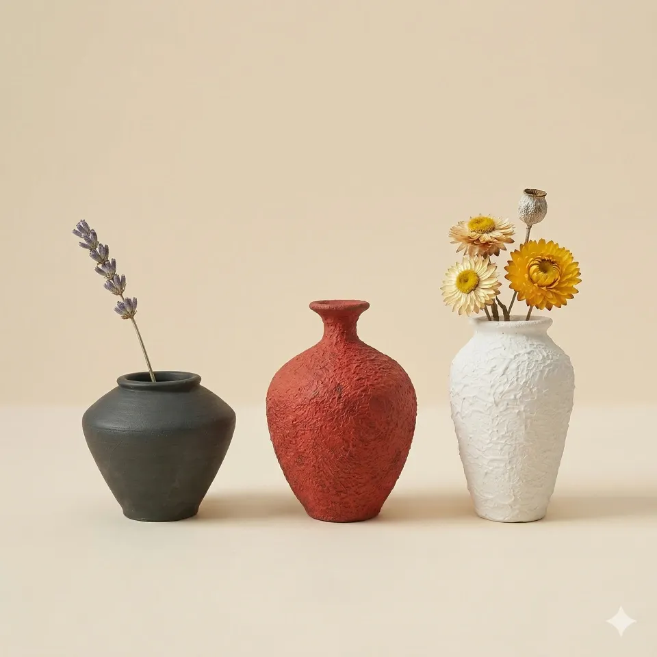 Aesthetic Decorative Flower Vase – Set of 3
